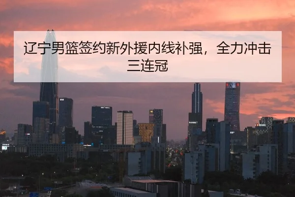 辽宁男篮签约新外援内线补强，全力冲击三连冠